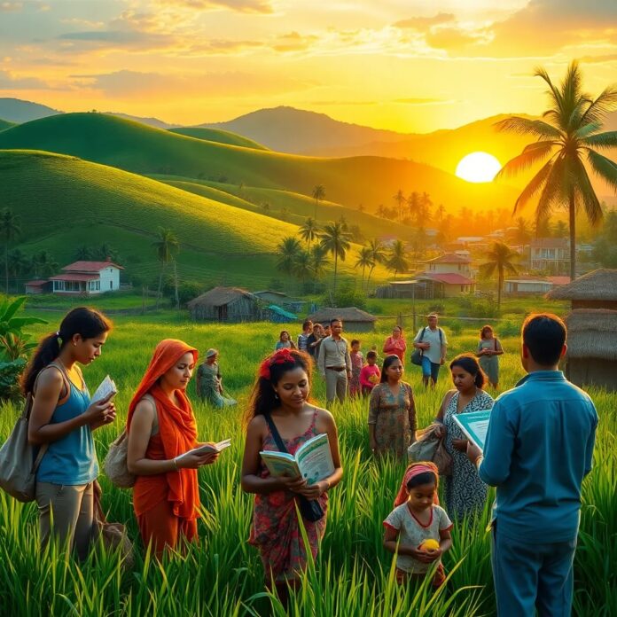 Friend Raising is depicted through missionaries engaging with local communities, sharing their faith and building relationships in the mission field.