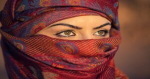 Photo of a woman in Muslim style headdress